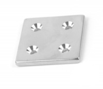 Магніт 40x40x4 mm -7/3.5 mm x 4 потай
