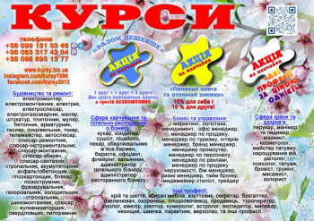 Курси кухаря, кондитера, сушиста, піццеолі, пекаря, бармена, бариста 