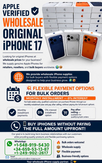 ОРІГІНАЛЬНИЙ iPhone 17 Pro Max за оптовими цінами - розпочніть бізнес з iPhone зараз, оплативши щомісячно — 0% відсотків